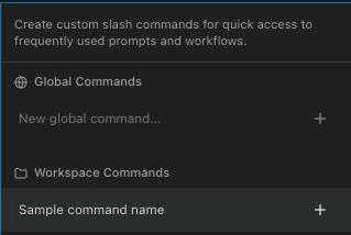 Custom Commands Management Interface
